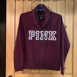 PINK VICTORIA’S SECRET MAROON HOODIE Sz L